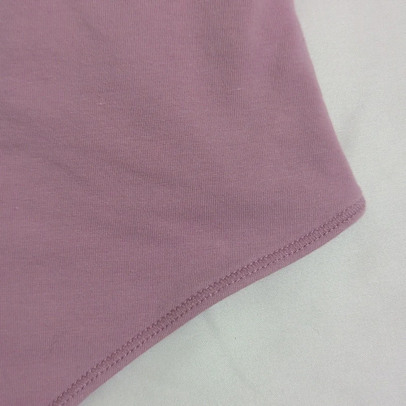 Abercrombie & Fitch Square Neck Sleeveless Bodysuit, Color Dusty Pink Size L - Picture 10 of 15